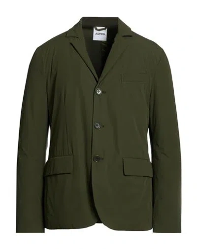 Aspesi Man Jacket Military Green Size L Polyamide, Elastane