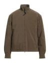 Aspesi Man Jacket Military Green Size Xxl Polyester, Polyurethane In Brown