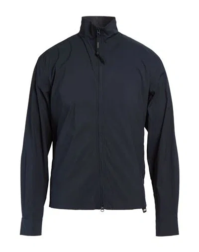 Aspesi Man Jacket Navy Size L Cotton, Polyamide, Elastane In Blue