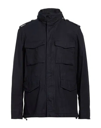 Aspesi Man Jacket Navy Size Xl Cotton In Blue