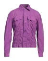 Aspesi Man Jacket Purple Size M Cotton In Purple
