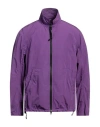 Aspesi Man Jacket Purple Size M Polyester, Polyamide In Purple