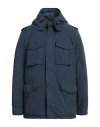 Aspesi Man Jacket Slate Blue Size Xl Polyester, Polyamide