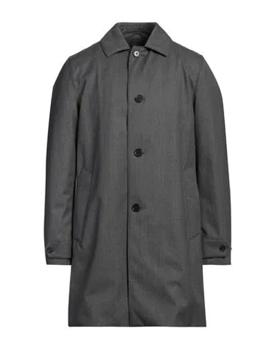 Aspesi Man Overcoat & Trench Coat Grey Size L Virgin Wool, Polyurethane In Grey