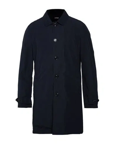 Aspesi Man Overcoat & Trench Coat Midnight Blue Size L Polyester, Polyamide