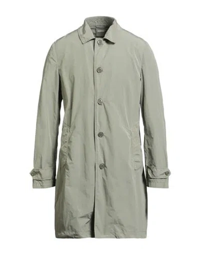 Aspesi Man Overcoat & Trench Coat Sage Green Size M Polyester, Polyamide