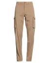 Aspesi Man Pants Camel Size 34 Lyocell, Cotton, Elastane In Brown