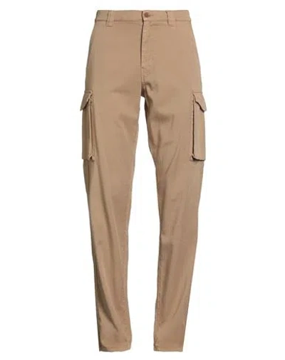 Aspesi Man Pants Camel Size 34 Lyocell, Cotton, Elastane In Sand