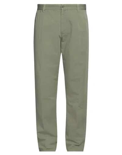 Aspesi Man Pants Military Green Size 40 Cotton, Linen