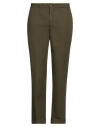 Aspesi Man Pants Military Green Size 40 Cotton, Linen In Green