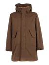 Aspesi Hooded Parka In Brown