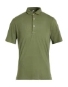 Aspesi Man Polo Shirt Military Green Size M Cotton