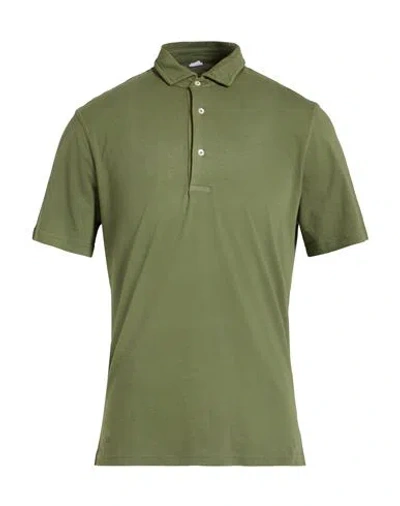 Aspesi Man Polo Shirt Military Green Size M Cotton