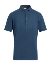 Aspesi Man Polo Shirt Navy Size L Cotton In Blue