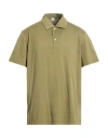 Aspesi Man Polo Shirt Sage Green Size Xl Cotton In Green