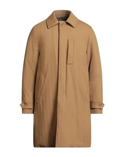 Aspesi Man Puffer Camel Size L Virgin Wool, Elastane In Sand