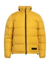 Aspesi Man Down Jacket Ocher Size L Polyamide In Yellow