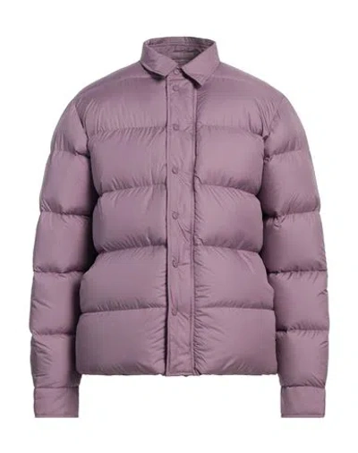 Aspesi Man Puffer Mauve Size Xl Polyester In Purple