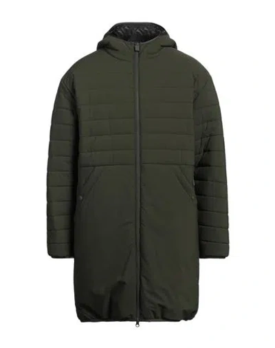 Aspesi Man Puffer Military Green Size M Polyamide, Elastane