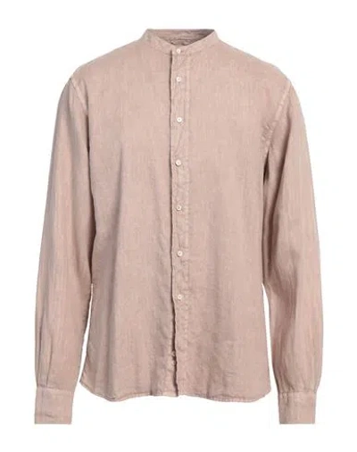 Aspesi Man Shirt Antique Rose Size 17 Linen In Pink