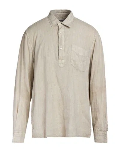 Aspesi Man Shirt Beige Size Xl Linen In Neutral