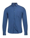 Aspesi Man Shirt Blue Size 15 ½ Cotton In Blue