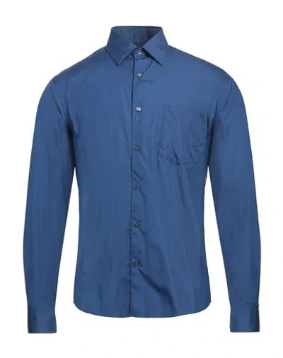Aspesi Man Shirt Blue Size 15 ½ Cotton