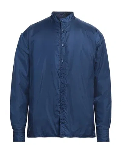 Aspesi Man Jacket Blue Size S Polyamide, Polyester