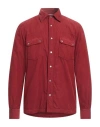 Aspesi Man Shirt Brick Red Size Xl Cotton In Burgundy