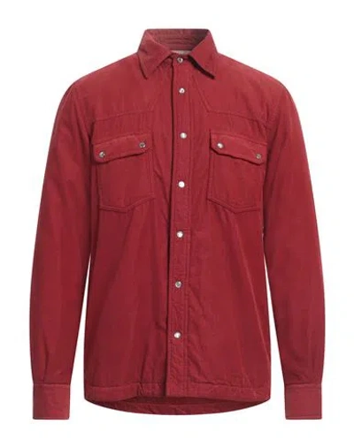 Aspesi Man Shirt Brick Red Size Xl Cotton