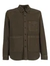 Aspesi Pointed Collar Button-up Shirt With Single Chest Pocket In Brown