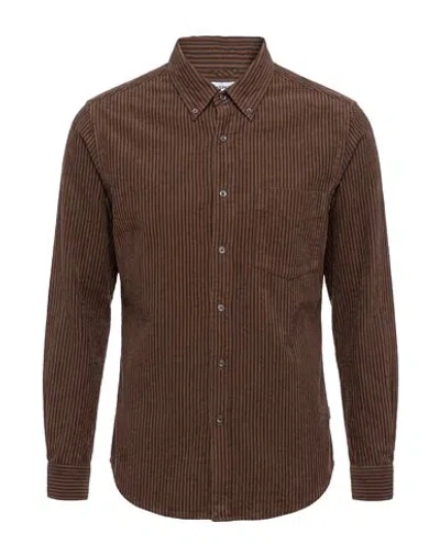 Aspesi Man Shirt Brown Size 15 Cotton