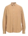 Aspesi Man Shirt Camel Size 16 Cotton In Beige