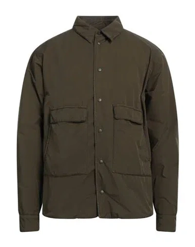 Aspesi Man Shirt Dark Green Size L Polyester, Polyamide
