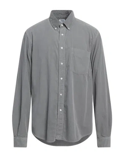 Aspesi Man Shirt Grey Size 17 Cotton