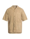 Aspesi Man Shirt Khaki Size L Cotton In Beige
