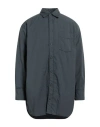 Aspesi Man Shirt Lead Size S Polyester, Polyamide In Grey