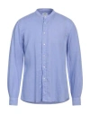 Aspesi Man Shirt Light Blue Size 16 Linen