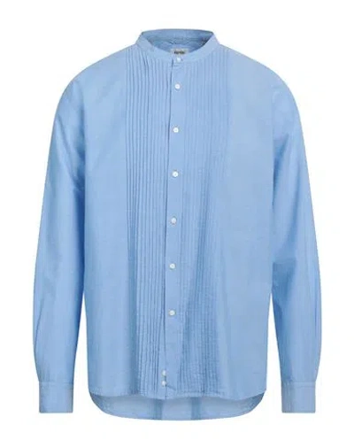 Aspesi Man Shirt Light Blue Size 16 Cotton