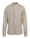 Aspesi Man Shirt Light Grey Size 16 Linen