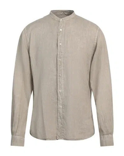 Aspesi Man Shirt Light Grey Size 16 Linen In Grey