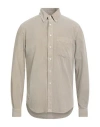 Aspesi Man Shirt Light Grey Size 17 Cotton In Gray