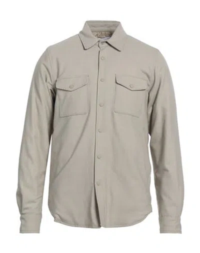 Aspesi Man Shirt Light Grey Size Xs Wool, Polyester, Elastane