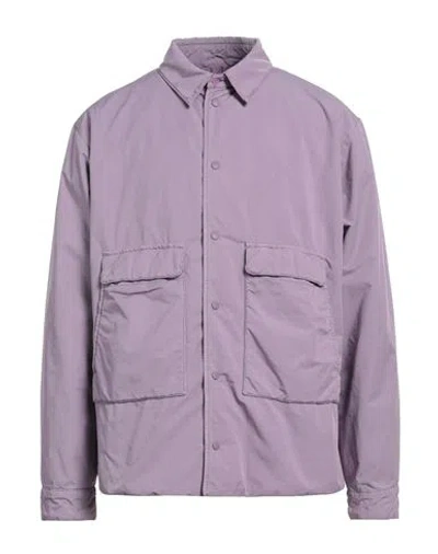Aspesi Man Shirt Lilac Size Xl Polyester, Polyamide In Purple