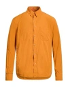 Aspesi Man Shirt Mandarin Size M Polyester, Polyamide In Orange
