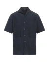 Aspesi Man Shirt Midnight Blue Size L Polyester, Polyamide