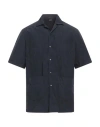 Aspesi Man Shirt Midnight Blue Size S Polyester, Polyamide In Blue