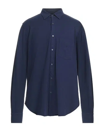 Aspesi Man Shirt Midnight Blue Size Xl Cotton