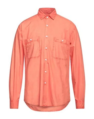 Aspesi Man Shirt Orange Size Xl Cotton