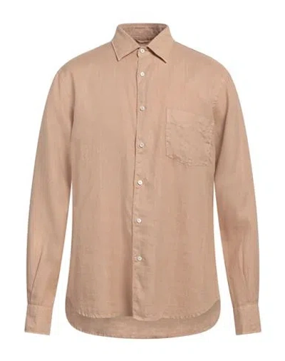 Aspesi Man Shirt Sand Size 17 Linen In Beige